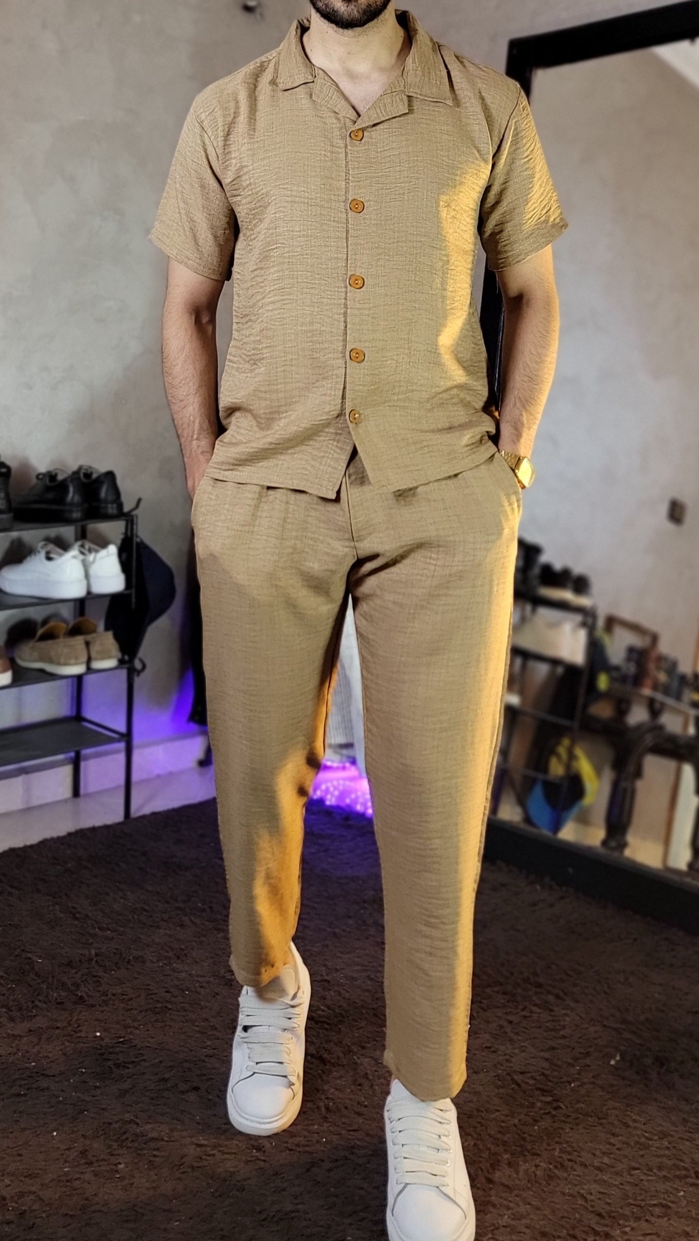 Ensemble Capri Élégant en Tissu Premium – Style sans Effort & Confort