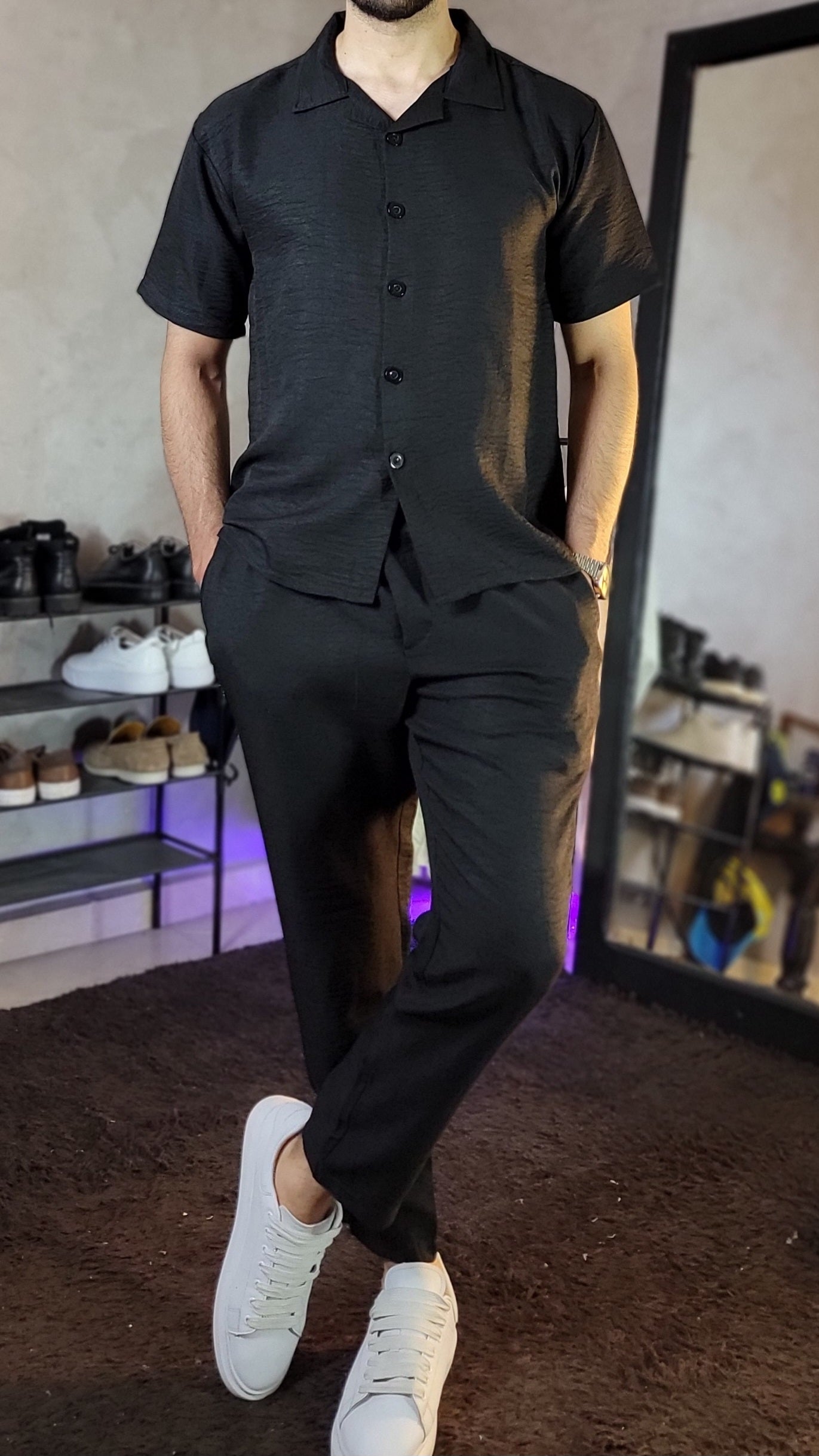Ensemble Capri Élégant en Tissu Premium – Style sans Effort & Confort